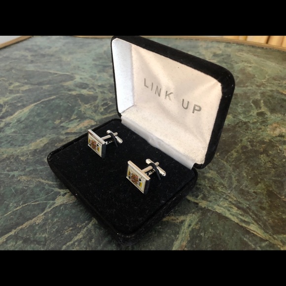 Link Up Cards Cufflinks, New In Box - Picture 6 of 9